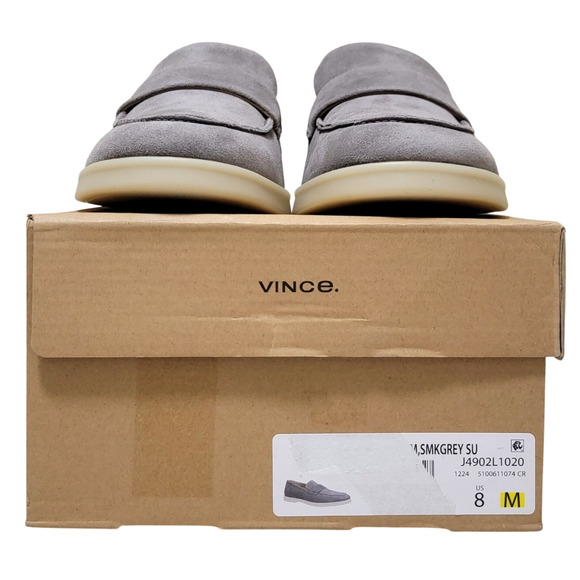 Vince. Men Big Sur-M Slip On Penny Loafers US 8M EU 41 Smoke Grey Suede C2PT main image 6